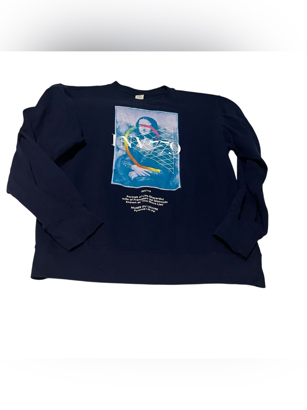 Uniqlo Peter Saville x Louvre Museum Mona Lisa Long-Sleeve Sweatshirt large L